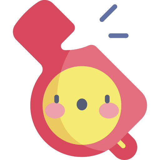 Whistle referee sport equipment attention icon