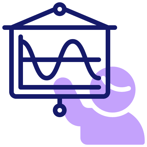 Presentation report business and finance graphical presentation icon