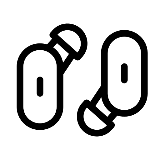 Earbuds headphone multimedia device icon