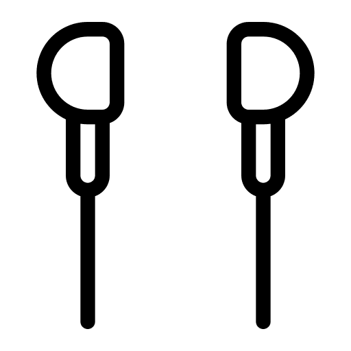 In-ear earphones earphones multimedia earbuds icon