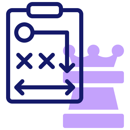 Strategy planning strategic tactics icon