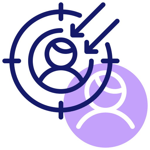 Target marketing user target icon