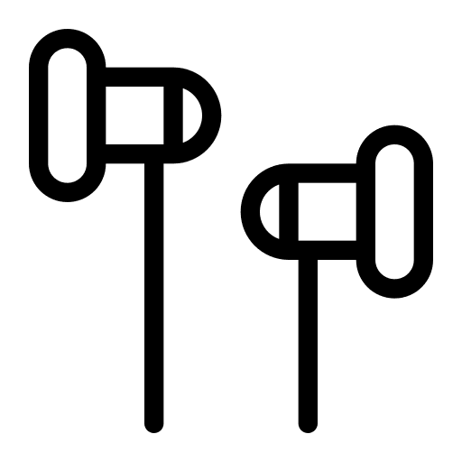 Music earphones device audio earphones icon