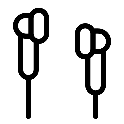 Sound device earphones headphone icon