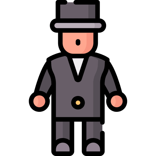 Magician professions and jobs man person icon