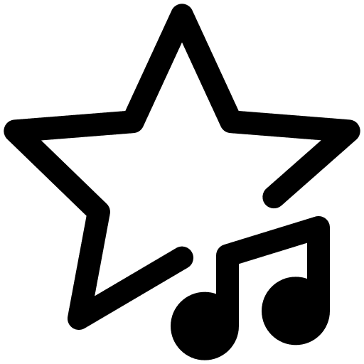 Trendy genres music and multimedia category icon