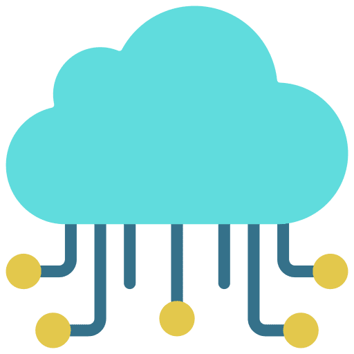 Distribution cloud data distribution internet icon