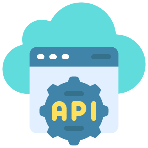Application settings web programming api coding icon