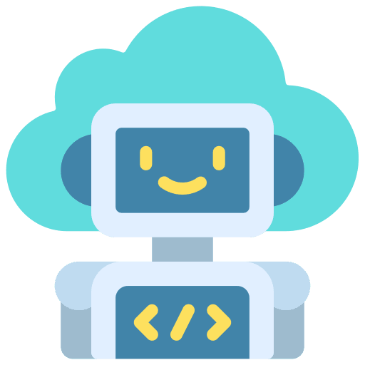 Cloud intelligence web coding electronics seo and web icon