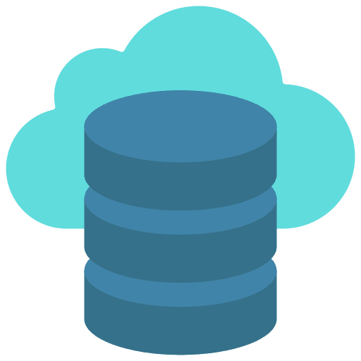 Cloud storage server cloud data cloud computing icon