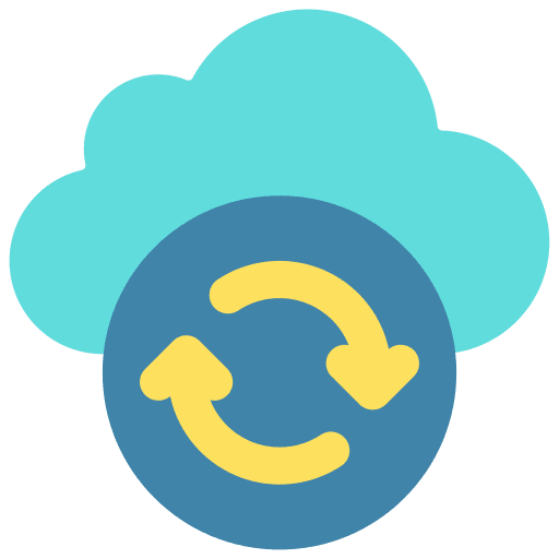 Cloud sync cloud computing reload seo and web icon