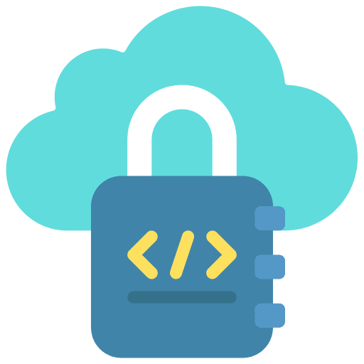 Cloud lock padlock cloud computing cloud storage icon