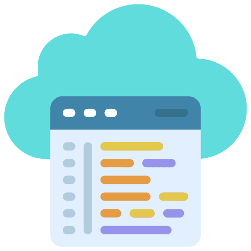 Programming language web development cloud computing browser icon