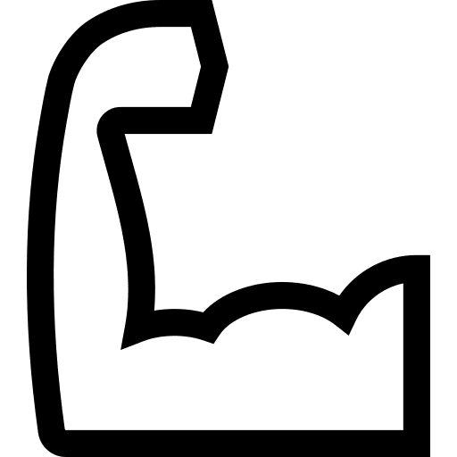 Arm strong arm muscles icon