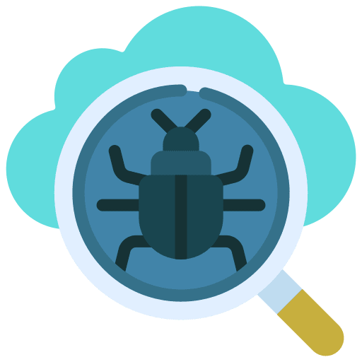 Bug detector protection bug detector internet icon