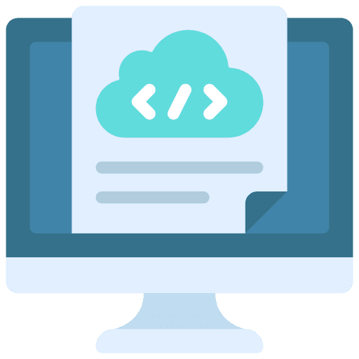 Cloud computing cloud computing document seo and web icon
