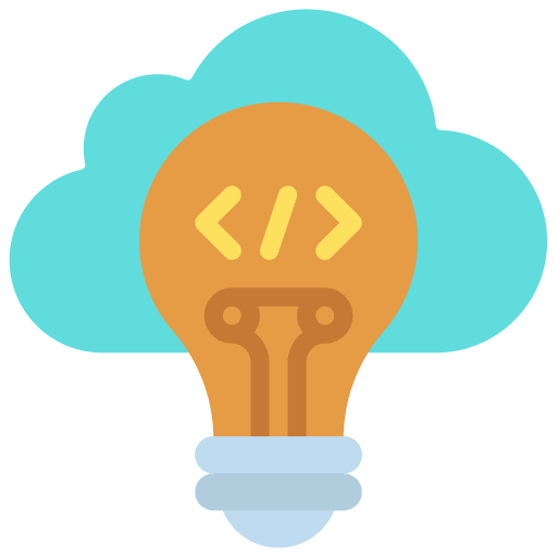 Solution idea solution seo and web icon