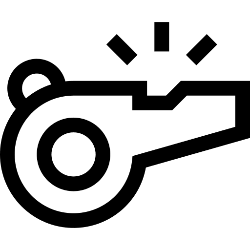 Whistle whistle blow attention icon