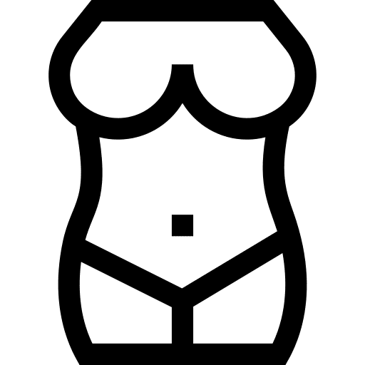 Female body bust woman fitness icon