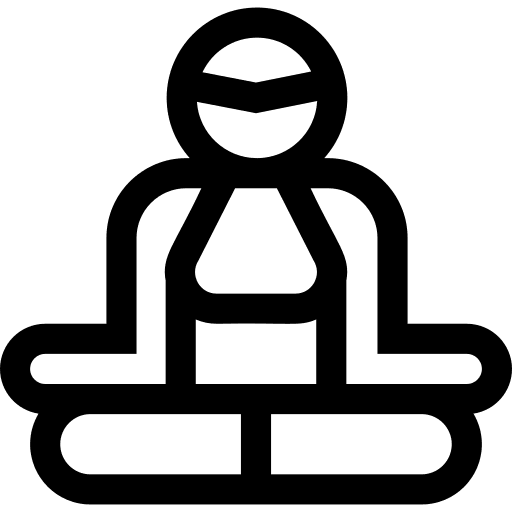 Yoga wellness lotus position poses icon