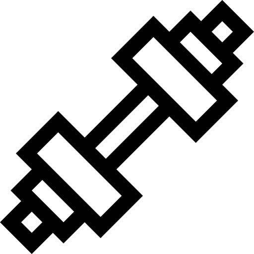 Dumbbells training transportation weight icon