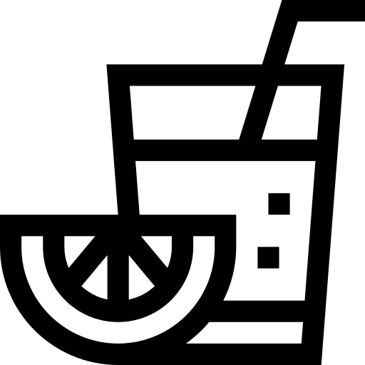 Orange juice fruit glass drink icon