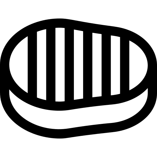 Steak grilled meat food icon