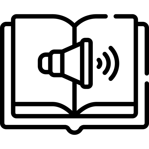 Audio book inclusive disabled person education icon