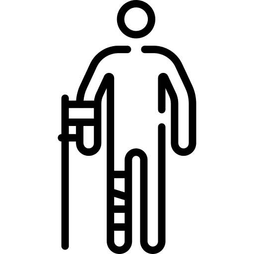 Injured trauma bandaged healthcare and medical icon