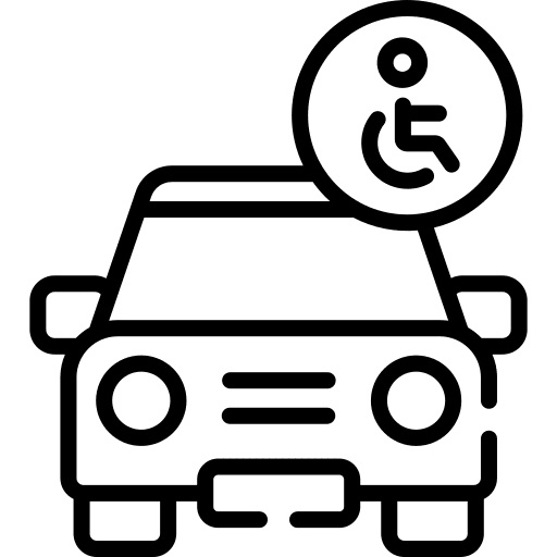 Car wheelchair inclusive disability icon