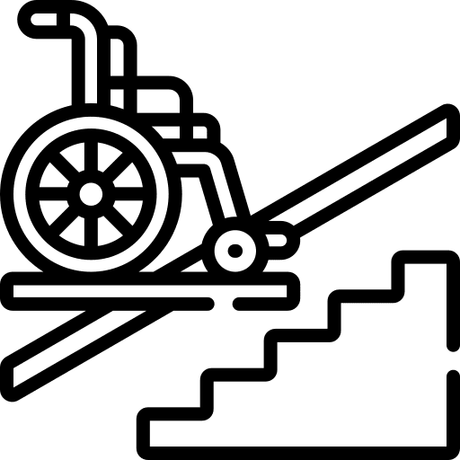 Stairs inclusive healthcare and medical wheelchair icon