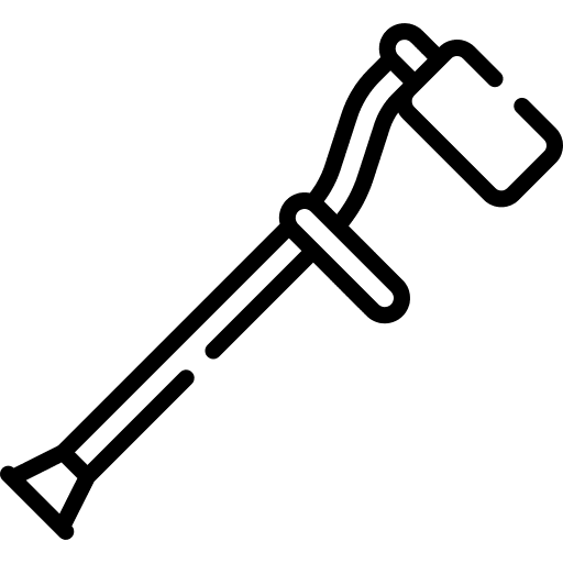 Crutch injured hospital healthcare icon