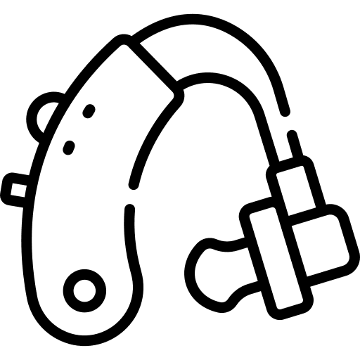 Hearing aid ear disabled person deaf icon