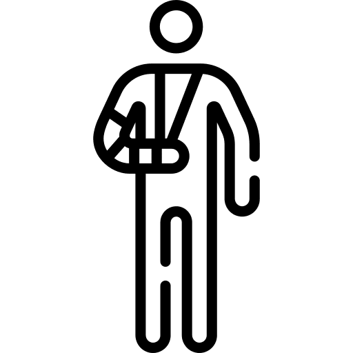 Injured healthcare and medical humanpictos people icon