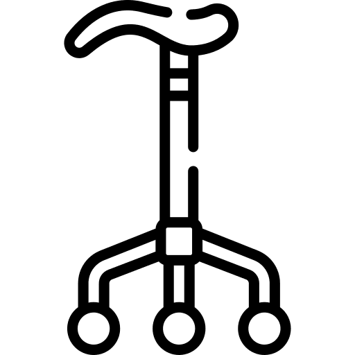 Walking stick cane healthcare and medical aid icon