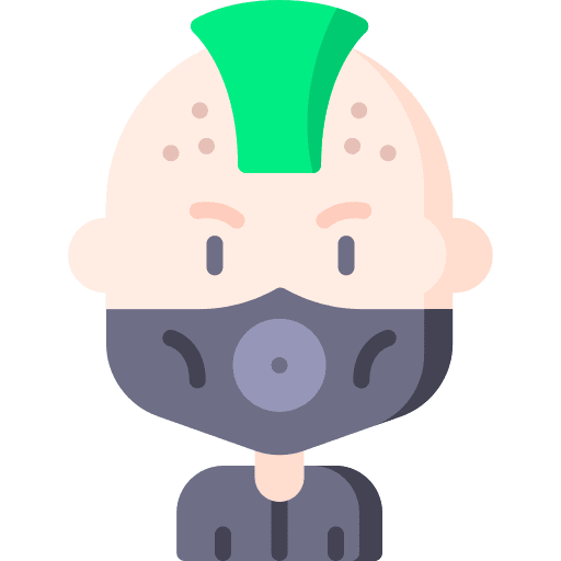 Character man avatar cyber punk icon