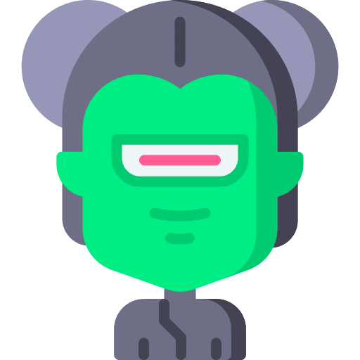 Cyborg technology robot user icon