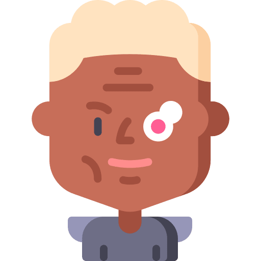 Man science fiction blonde vr glasses icon