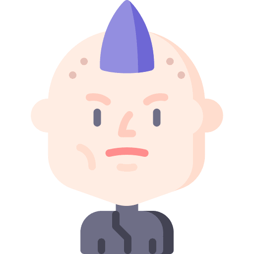 Man avatar caucasian cyber punk icon