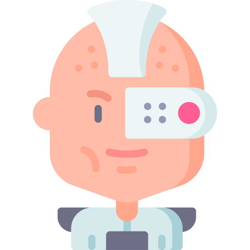 Man character science fiction cyber punk icon