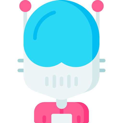 Robot user science fiction character icon