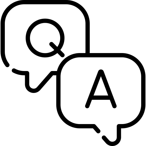 Faq communications chat box speech bubble icon