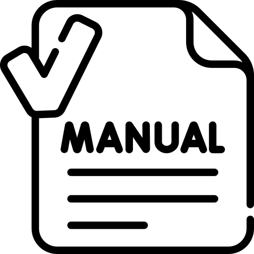 Manual manual process tick files and folders icon