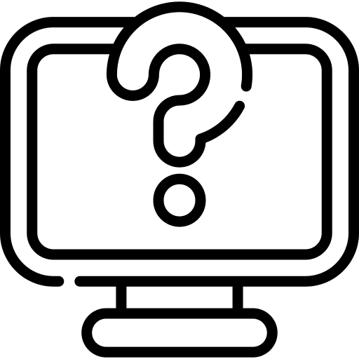 Question mark question mark monitor computer icon