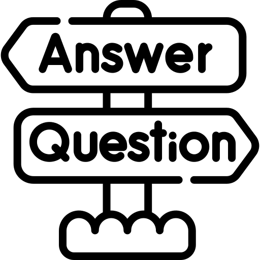 Signpost arrows signaling question icon