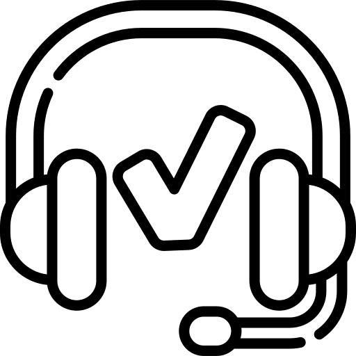 Call center agent communications checkmark tick icon