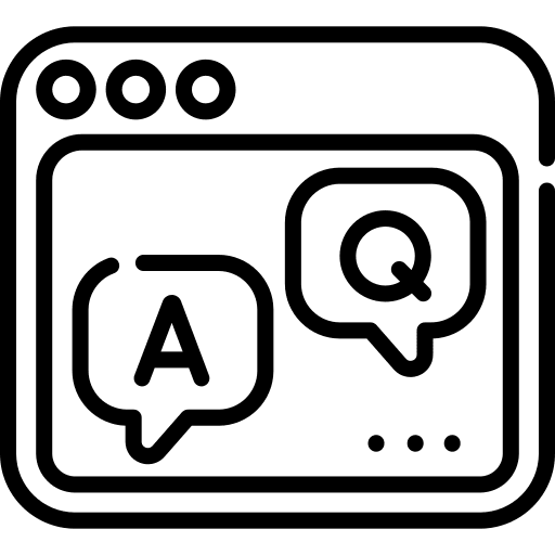 Faq talk website questions icon