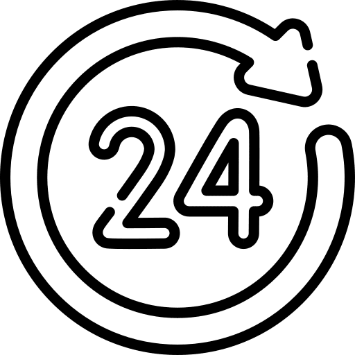 Open 24 hours circular arrows shapes and symbols open 24 hours icon