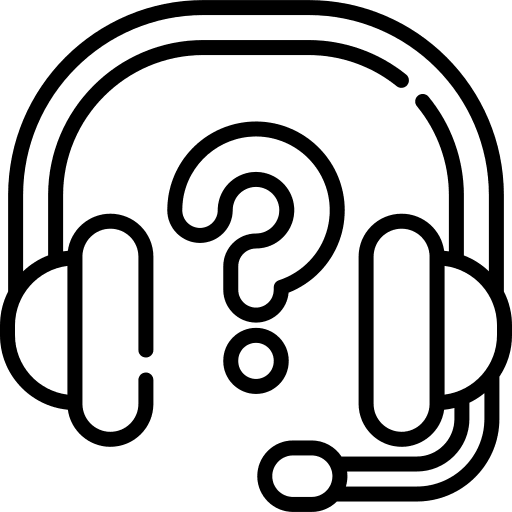 Headset question mark help headset icon
