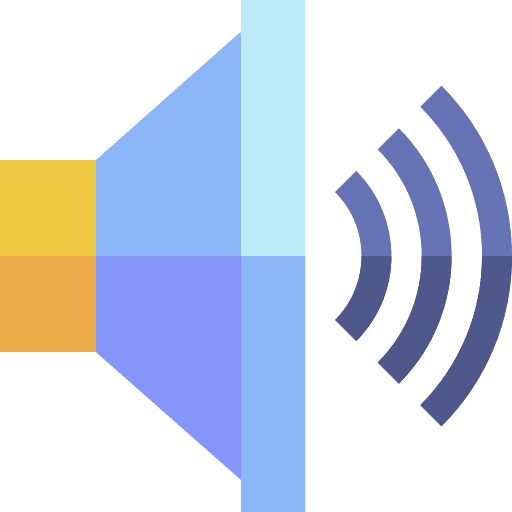 High volume technology high volume loud speaker icon